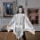 Capa de Halloween Poncho blanco con esqueleto cuadrado 10