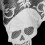 Capa de Halloween Poncho blanco con esqueleto cuadrado 9