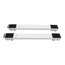 2er-Set Mobil Rollenhalter-Basis 45x5x4 cm Weiß