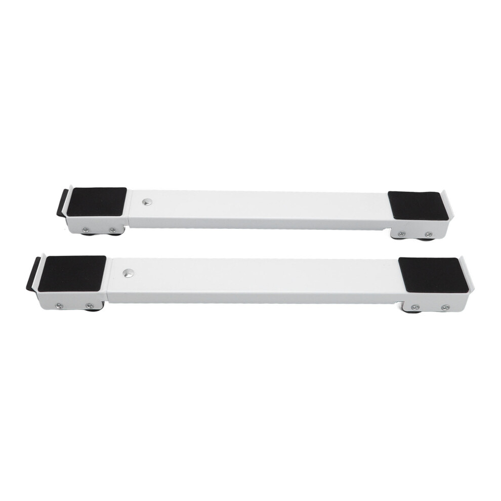 2 Sets Mobile Roller Bracket Furniture Raised Base Moving Wheels For Refrigerator Washing Machine White 8781320918955