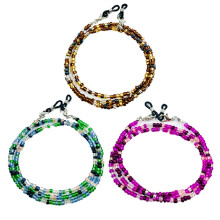 Brillen-Kette mit Perlen, 70 cm, 20 g Glasperlen-Schnur