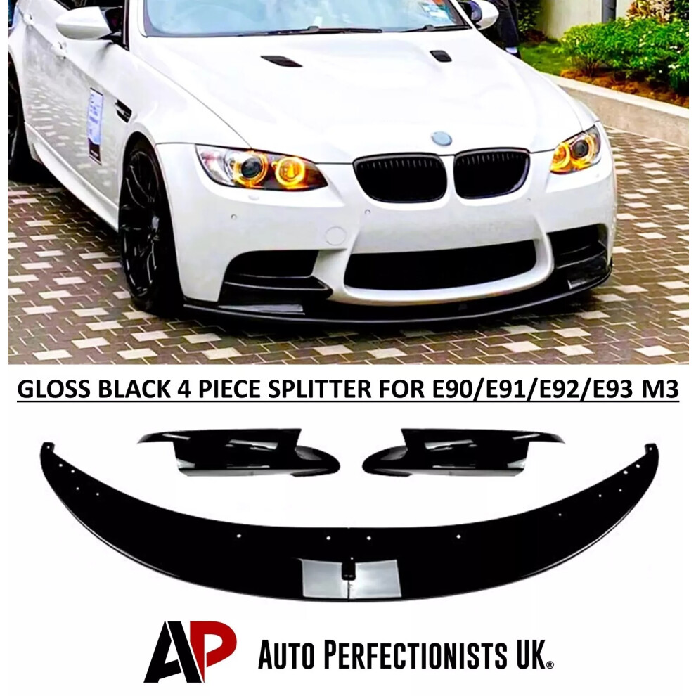 For Bmw M3 E90 E91 E92 E93 Front Splitter Spoiler Lip Wing Body Kit 7-13 5061072667176