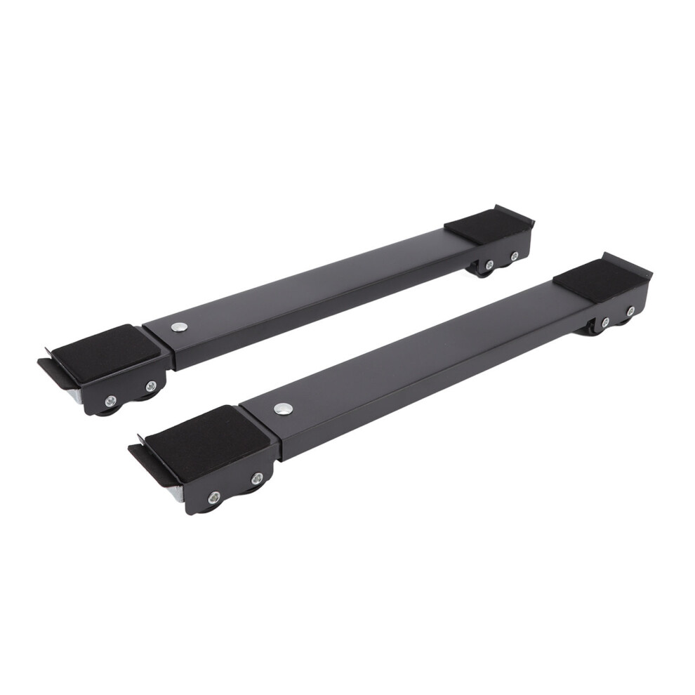 2 Sets Mobile Roller Bracket Furniture Raised Base Moving Wheels For Refrigerator Washing Machine Black 4991320918945