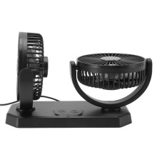 12V Zweikopfventilator, 3 Stufen, 15,5 cm Durchmesser, schwarz