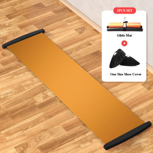 Gleitbrett mit Schuhüberzug, S-XL, Schwarz/Orange 2