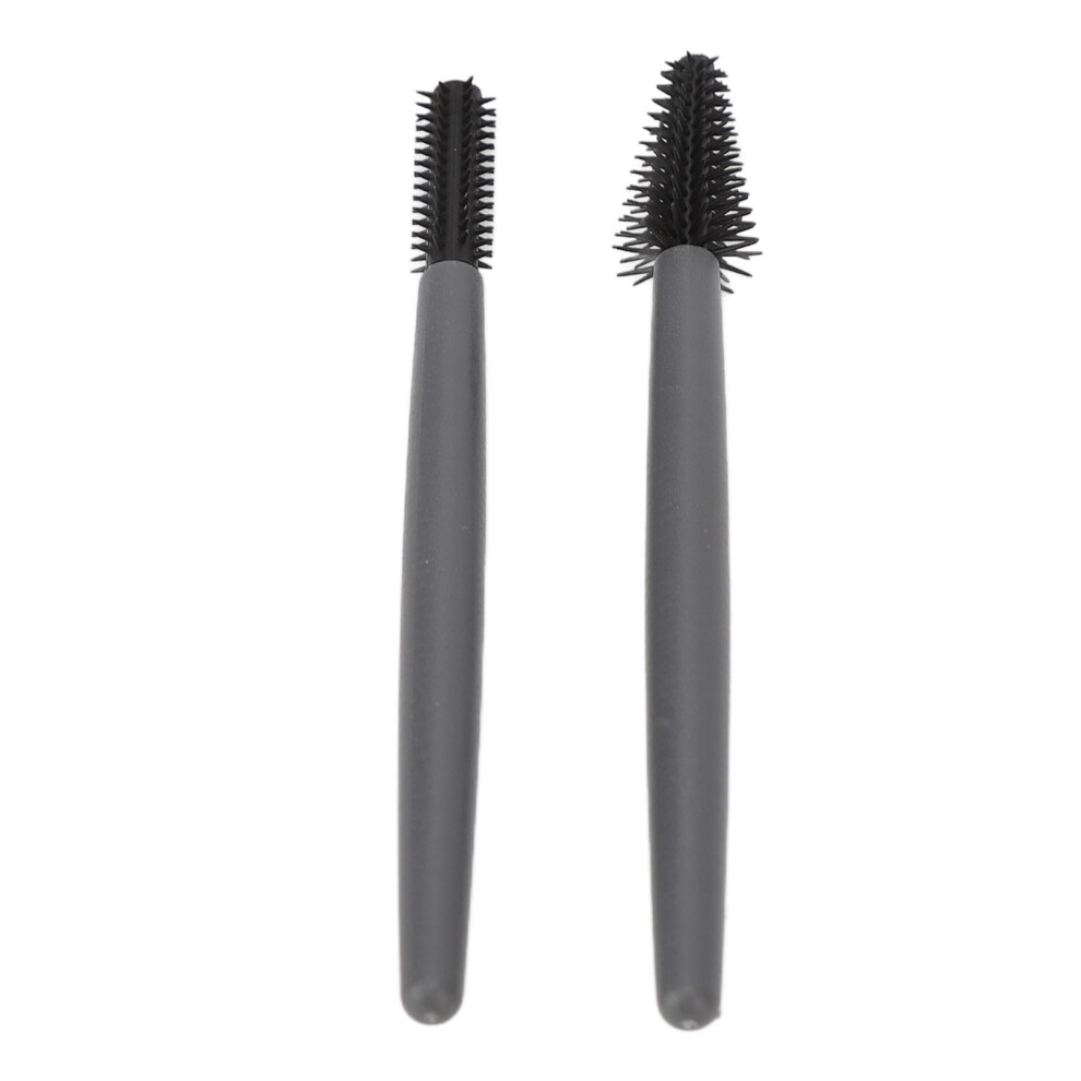 Grey Eyelash Brush Set Soft Elastic Silicone Reusable Washable Dustproof Box Portable Makeup Brush For Home