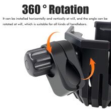 Soporte para teléfono y porta vasos para bicicleta 2-in-1, talla única, negro