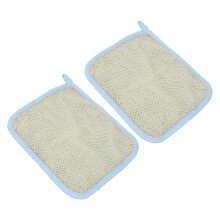2 Stück Nylon-Waschlappen – feines Netz, beidseitig, blau
