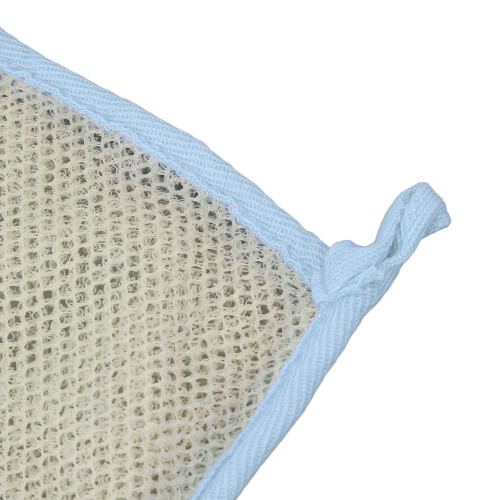 2 Stück Nylon-Waschlappen – feines Netz, beidseitig, blau 2