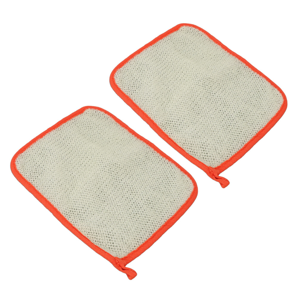 2 Pcs Nylon Bath Cloth Fine Mesh Multifunctional Dual Sided Exfoliating Deep Cleaning Bath Cloth Face Towel Orange-image-OPC-PHV7P7T-NEW