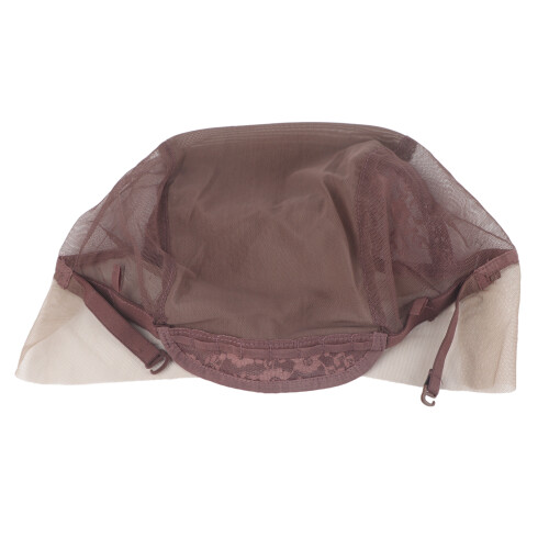 Red de nylon para peluca tipo U - ajustable, marrón oscuro 1