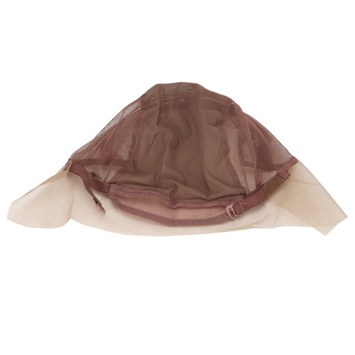 Red de nylon para peluca tipo U - ajustable, marrón oscuro 2