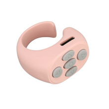 Smart Ring Controller Bluetooth 5.3 Wireless Remote Control Page Turner for Tik Tok Electronic Book Pink
