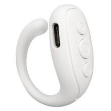 Control remoto Bluetooth en forma de anillo 30 mAh ABS Blanco