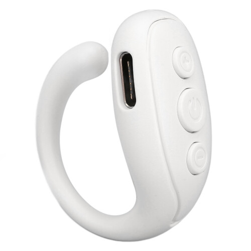 Control remoto Bluetooth en forma de anillo 30 mAh ABS Blanco