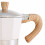 Cafetera moka beige con mango de madera con vetas 300 ml 3