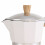 Cafetera moka de aluminio 150 ml con mango de madera beige 5