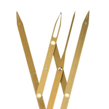 Calibrador de cejas de proporción áurea - plegable, dorado