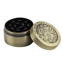 Blattmuster-Mühle 70 g Ø4 cm 3-Lagen-Bronze