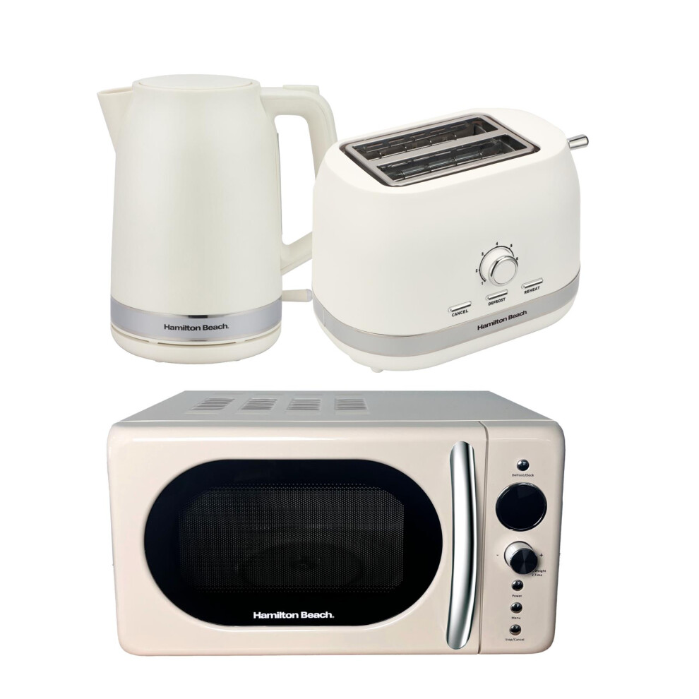 Hamilton Beach, Kettle, Toaster & Microwave Set, Ella, Latte, ELLALB