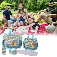 5 Stück Mummy Bag Set großes Fassungsvermögen Stoff 45x20x30cm