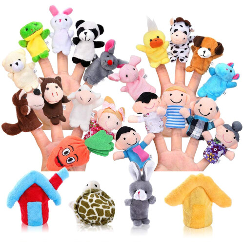 Conjunto de 24 piezas - muñecas de dedo de peluche multicolor, 6 cm 1