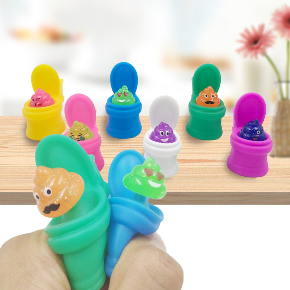 Stretchy Poo Toy Squeezing Toilet Poop Toy 5PCS Non Toxic Soft Decompression Vent Toy
