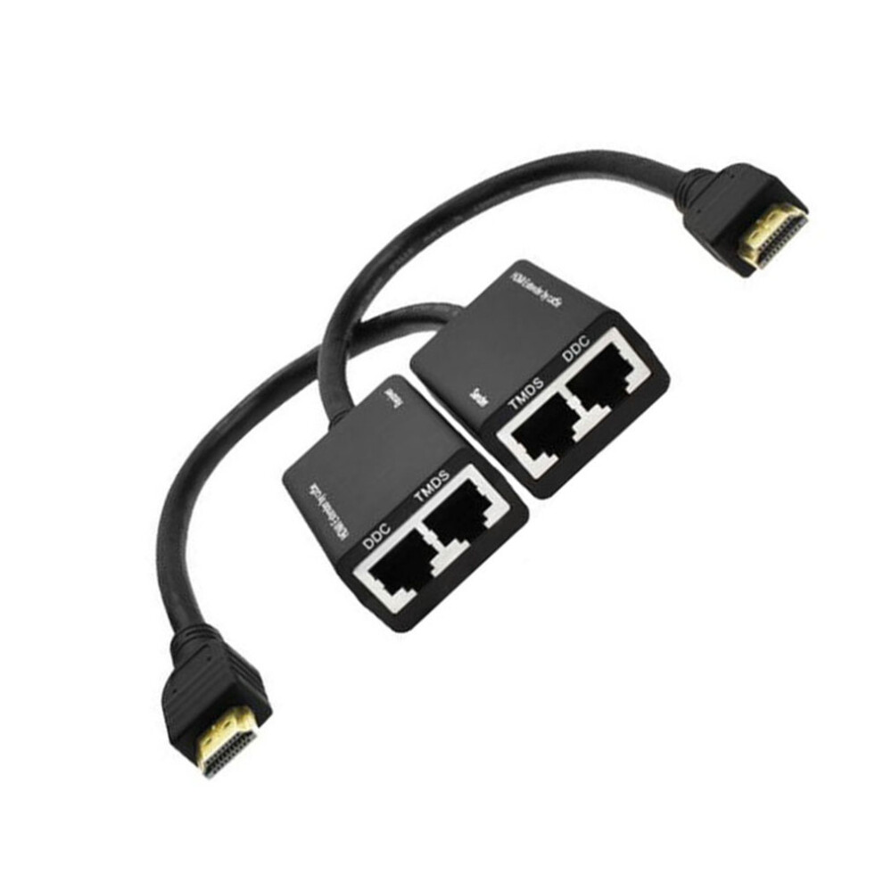 1 Pair Over Rj45 Cat5e Cat6 Utp Lan Ethernet Extender Repeater 1080P 3D To 100Ft Sender And Receiver 5061320943823