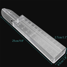 Pluviómetro de 120 ml con doble escala de plástico 25x4.5x2.7 cm