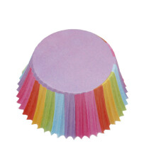 100 Stück Regenbogen-Cupcake-Förmchen aus Papier 68  68  32 mm