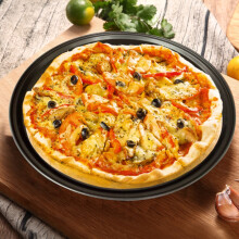 Pizza-Backblech rund, 26/28/32 cm, antihaftbeschichtet, Drahtgitter.