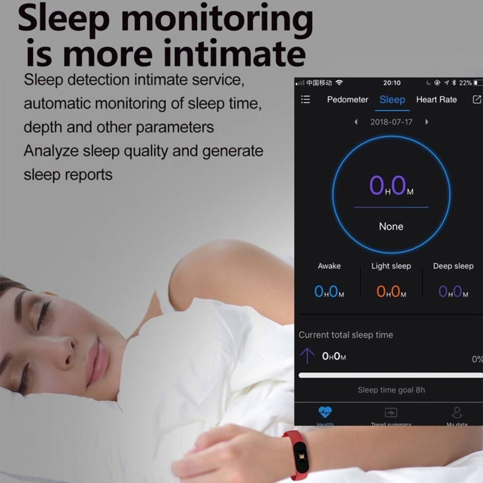 M3 IP65 Waterproof Bluetooth Smart Band Sport Heart Rate Monitor Fitness  Smart Bracelet-image-OPC-PHV7WK2-NEW