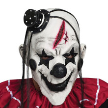 Máscara de payaso de látex aterradora para Halloween 29*20cm, adulto