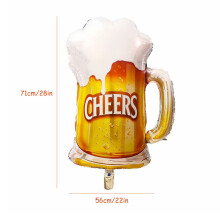 3 Stück Folienballons Bierbecher Cheers 71x56cm