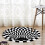 3D-Vortex-Teppich, Polyester, Schwarz/Weiß Gitter 60-160cm 4