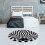 3D-Vortex-Teppich, Polyester, Schwarz/Weiß Gitter 60-160cm 1