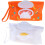 2er Pack Feuchttücherspender 24,014,0 cm, Weiß/Orange 5