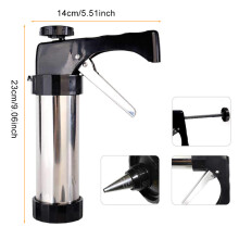 Druckpistolen-Set: 13 Scheiben, 7 Düsen, 2314 cm, Silber