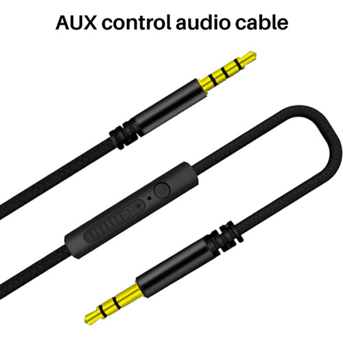 Cable de audio con micrófono, 1,2 m, Blanco Rojo Negro Oro