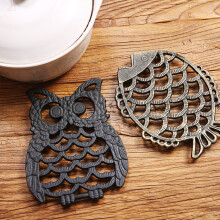 Vintage Cast Iron Decorative Trivet Mat Heavy Duty Hot Pot Holder Pads Insulation Placemat