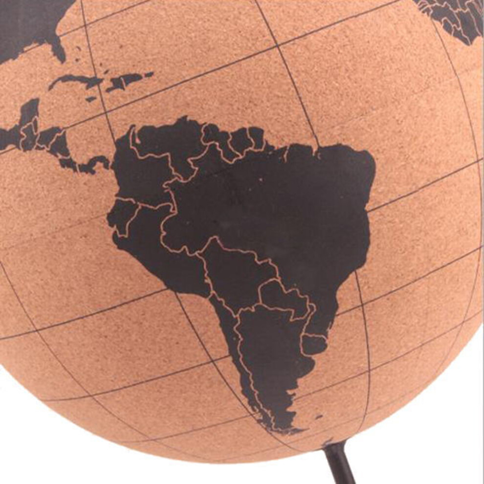 Cork Wood Rotating Globe Maps Home Office Decoration World Map Geography Map Globes