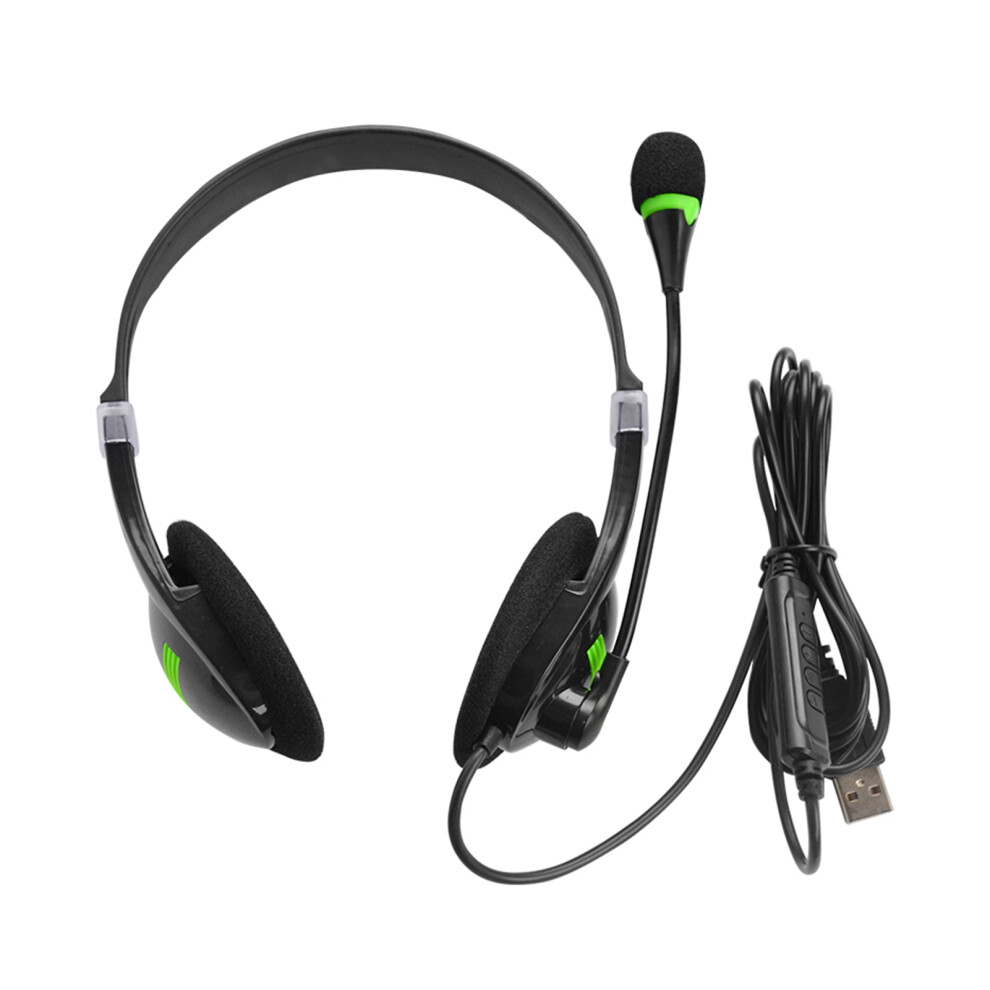Usb Headset With Microphone Noise Cancelling Computer Headphones For Business Call Center Office 4921320956579