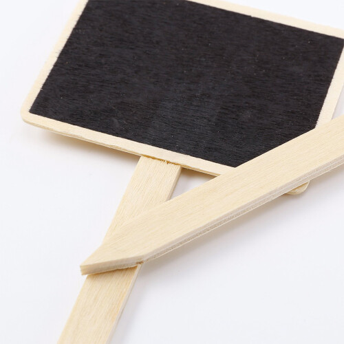 Mini-Kreidetafel-Schildchen, 10 Stück, Buchsbaumholz, 7,4  5,4  0,3 cm