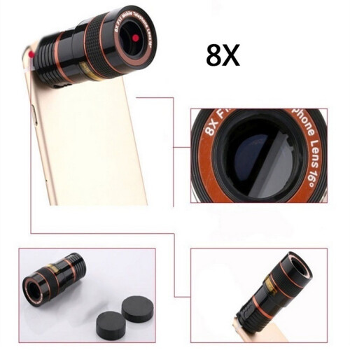 Lente de clip universal 12x para iPhone 34x60mm plateado 2