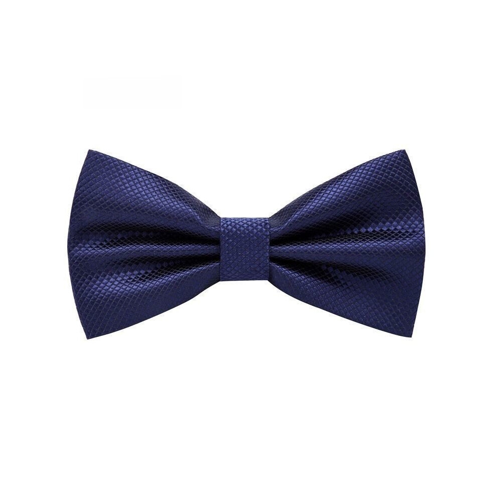 (Blue)Noeud papillon homme couleur unie motif à carreaux cravate mariage marié décoration chemise