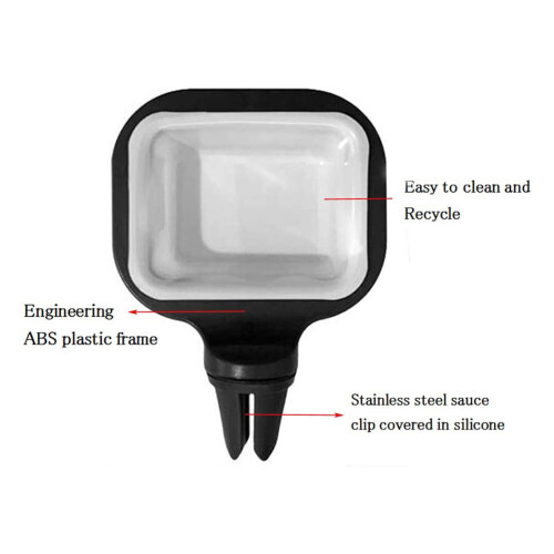 2 Stück Auto Dip Clip-Set Mini 10x7,5x2,5 cm klarer PC