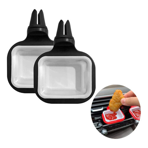 2 Stück Auto Dip Clip-Set Mini 10x7,5x2,5 cm klarer PC 1
