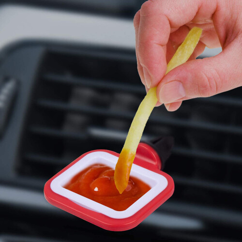 2 Stück Auto Dip Clip-Set Mini 10x7,5x2,5 cm klarer PC 2