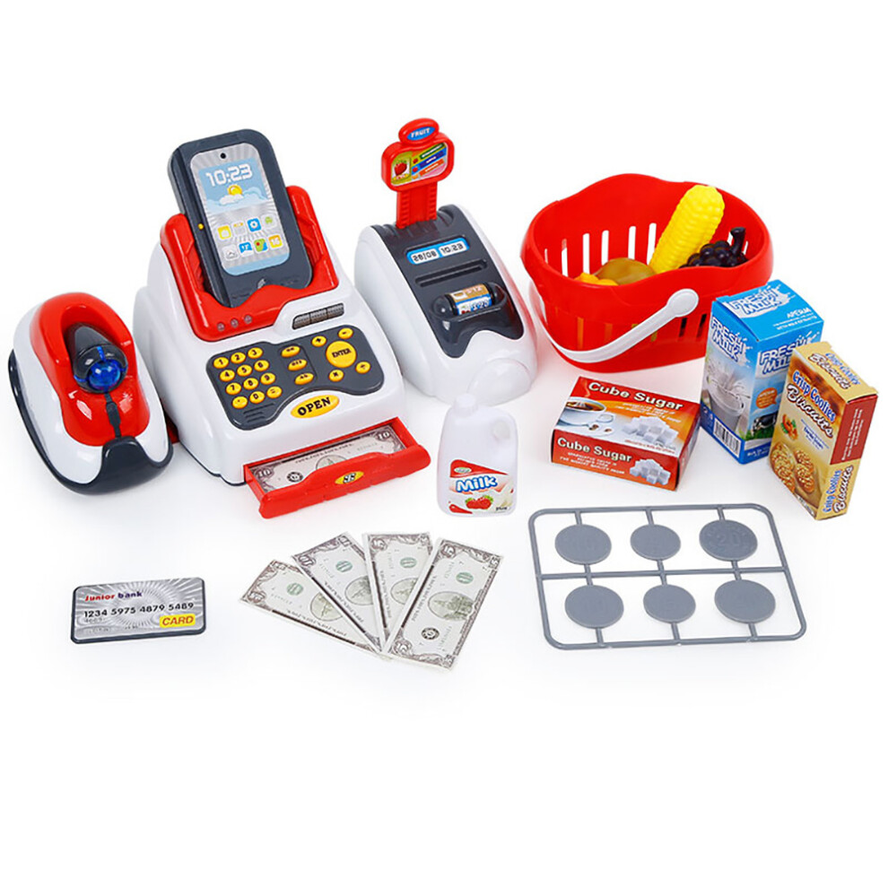 Supermarket Cash Register Set Pretend Play Educational Toys for Kids