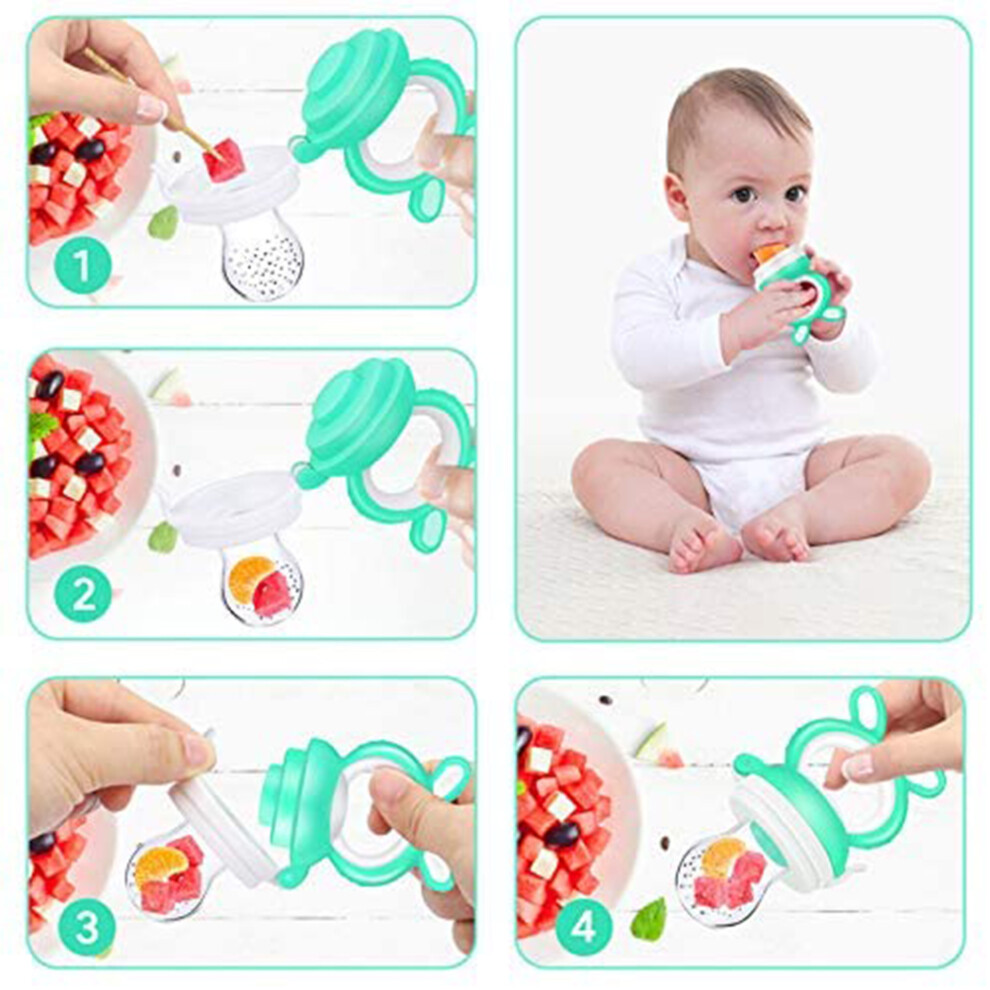 Baby Fruit Feeder Pacifier Fresh Food Feeder Silicone Nipple Baby Fruit Teething Toy for Kids
